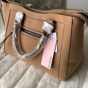 Tan suede handbag
